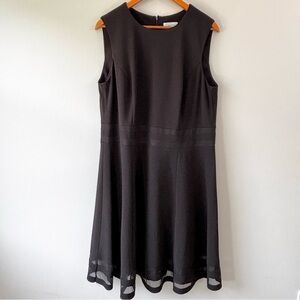Calvin Klein black fit and flare dress